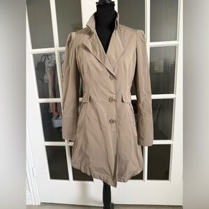 Rivamonti Made in Italy Taupe Trench Coat Women’s Tailored Lightweight Jack